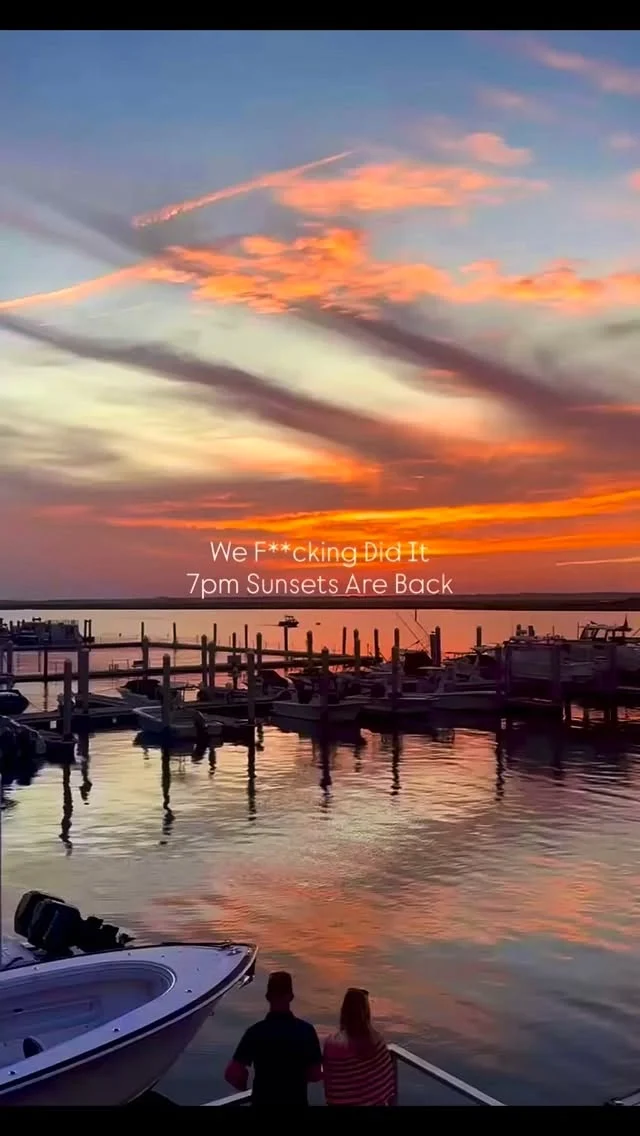 Seasonal depression punching the air right now. We f**cking did it. 7pm sunsets are back.✨🩵

🥞Brunch | 10:30am - 2:30pm

🍸Happy Hour | 3pm - 6pm

🌅Sunset 6:57pm

👨🏻‍🍳Chef Marsini’s Weekend Specials

📍9317 Amherst Avenue, Margate, NJ