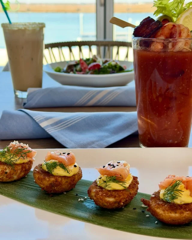 Happy Easter from our family to yours! Brunch, Lunch or Dinner, dine with us bayside.🐰🌊

🩵Doors open at 10:30am

🥚 Nova Lox Deviled Eggs | Crispy breaded deviled eggs topped with silky nova lox for the perfect savory bite.

🌮 Breakfast Tacos | Fluffy scrambled eggs, spiced chorizo, crispy hash browns, melted cheese, avocado, and house-pickled red onions wrapped in a flour tortilla.

🥗 Strawberry Goat Cheese Salad | Mixed greens layered with fresh strawberries, cherry tomatoes, creamy goat cheese, avocado, candied walnuts, finished with a bright strawberry vinaigrette.

🐟 Crab-Stuffed Flounder | Delicate flounder filled with lump crab, finished with a bold Thai red curry sauce, served with basmati rice and crisp green beans.

🍑 Bourbon Peach Glazed Airline Chicken | Perfectly roasted airline chicken finished with a rich bourbon peach glaze, served over whipped mashed potatoes with tri-color carrots.

📍9317 Amherst Avenue, Margate, NJ